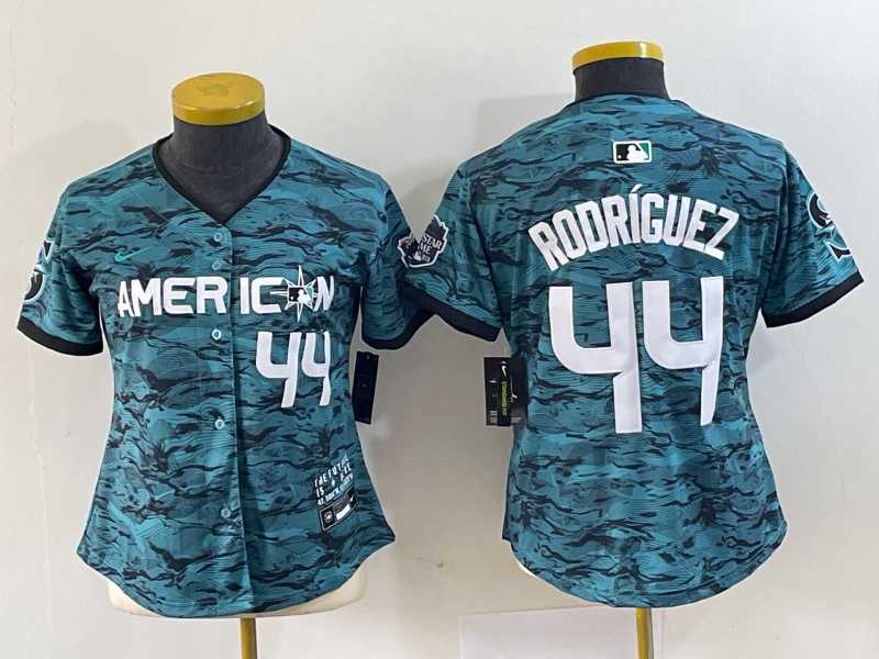 Women%27s Seattle Mariners #44 Julio Rodriguez Teal 2023 All Star Cool Base With Patch Stitched Baseball Jersey->mlb womens jerseys->MLB Jersey
